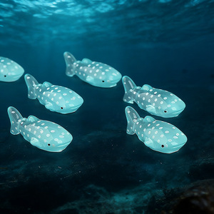 ของตกแต่งเรซิ่นรูปปลาวาฬทะเลใส ของประดับตกแต่งจิ๋ว รูปแบบภูมิทัศน์ขนาดเล็ก ของตกแต่งรูป<span class=keywords><strong>สัตว์</strong></span>ทะเลเมดิเตอร์เรเนียน - Product Image 1