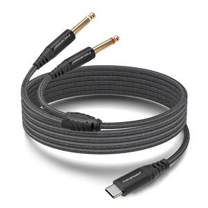Cable de audio FIFINE tipo C a 6,35 mm de doble cabezal para teléfono, tableta, portátil con cable de cobre sin oxígeno de 1,5, 3 y 5 metros - Product Image 4