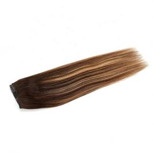 100% Double Drawn Virgin Silky Straight Wave Remy Body Russian Human Hair <b>Clip</b>-In <b>Extension</b> Double Weft Machine Shed-Resistant - Product Image 2