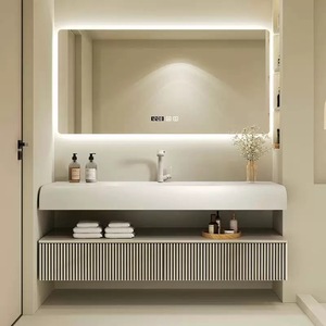 Luxury Hotel <strong>Bathroom</strong> Sets Floating Single Basins <strong>Bathroom</strong> Vanity <strong>Bathroom</strong> Furniture Set Customized - Product Image 4