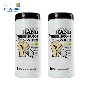 Lingettes de nettoyage d'<span class=keywords><strong>atelier</strong></span> à usage intensif OEM non tissées sans alcool grande taille 80 pièces/peut extraction seau industriel dégraissants lingettes - Product Image 1