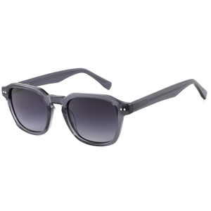 Lunettes de soleil unisexes rectangulaires à monture complète, verres gris foncé, protection UV400, protection solaire pour adultes - Product Image 5