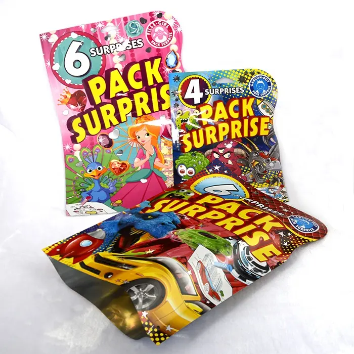 Benutzer definierte Doypack Spielkarten Verpackung Heiß siegel Aluminium folie Beutel Kinder Lagerung Druck Plastiks pielzeug Taschen