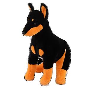Nieuwe Zonsopgang Groothandel Klassieke Zachte Pluche Simulatie Zittende Doberman Pinscher Hondenpop Knuffel Doberman Pinscher Versterken - Product Image 1