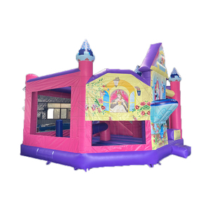Château gonflable de thème de princesse de qualité commerciale préféré d'enfants filles sautant le toboggan plein d'entrain de château pour la <span class=keywords><strong>location</strong></span> - Product Image 1