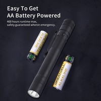 Lampe torche stylo LED 160LM personnalisée, fabriquée en usine depuis 44 ans, ultra-mince, étanche IP67, faisceau réglable, OEM ODM, moule gratuit, clip torche EDC