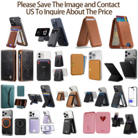 Portefeuille magnétique pour téléphone, porte-cartes de crédit, porte-cartes de visite, en cuir PU fin, compatible MagSafe, pour homme, avec protection RFID pour iPhone, en promotion