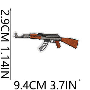 Fusil de sniper tissu brodé fer sur patch autocollant ventilateur habillé grenade patch <span class=keywords><strong>AK</strong></span> mitraillette - Product Image 2