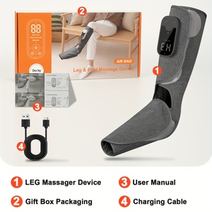 Masseur sans fil pour mollets et pieds avec chaleur et compression d'air pour <span class=keywords><strong>la</strong></span> <span class=keywords><strong>circulation</strong></span>, le soulagement <span class=keywords><strong>de</strong></span> <span class=keywords><strong>la</strong></span> douleur et <span class=keywords><strong>la</strong></span> relaxation musculaire - Product Image 5