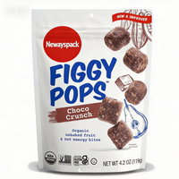 Sachet souple personnalisé avec fermeture éclair, imprimé, biodégradable, qualité alimentaire PE, pour salades, chocolats, snacks, barres énergétiques, sushis