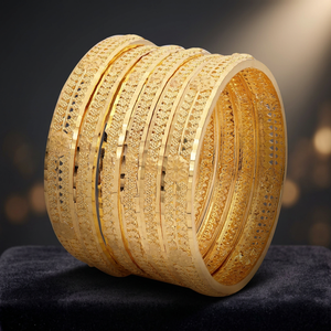 ขายส่งกำไลชุบทอง14K 18K 24K กำไลแฟชั่นกำไลข้อมือแบบดั้งเดิมเครื่องประดับทองเหลืองบรรจุทอง - Product Image 3