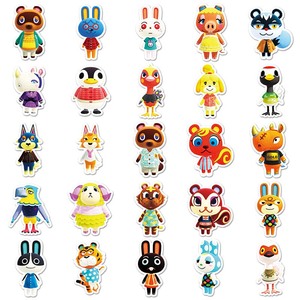 50 Uds fábrica gran oferta portátil Ipad autoadhesivo pegatina de dibujos animados vinilo PVC <span class=keywords><strong>Animal</strong></span> <span class=keywords><strong>Crossing</strong></span>: pegatinas de juego New Horizons - Product Image 3