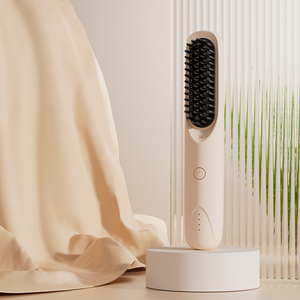 ポータブルワイヤレスヘアストレートブラシヘアフレンドリー充電式フラットアイロン - Product Image 2