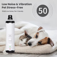 Coupe-ongles électrique portable rechargeable professionnel silencieux à faible bruit 8000 tr/min avec lumière LED pour chat et chien