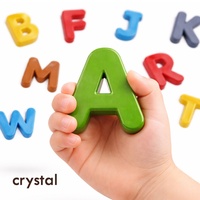 Rompecabezas de Aprendizaje Temprano Educativo, Tablero de Rompecabezas 3D con Números y Palabras en Inglés, Alfabeto Digital Pequeño de Cristal