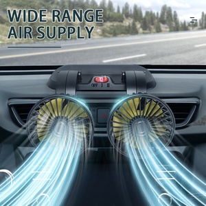 USB Double <b>Heads</b> 12V 24V Truck air <b>Fan</b> Universal USB Interior Accessories 12 Volt <b>Fan</b> Suv Dual Dashboard Car <b>Fan</b> - Product Image 3