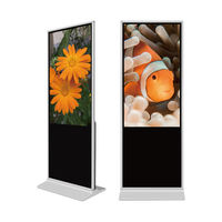 Kustom 32 inci berdiri lantai semua dalam satu Lcd Digital Signage sentuh vertikal kios Totem Lcd Poster untuk belanja Mall toko Kafe