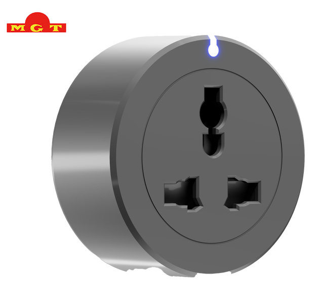 Home Office use Three Colors 1 Outlets Universal Charging Socket with Point Indicator Light Power Rail Track Socket