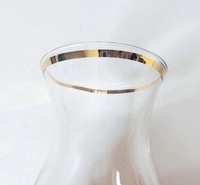 Luxuriöse Individuelle Borosilikatglas Hitzebeständige 3oz/200mL Eierförmige Teetassen & Untertassen für Türkischen Kaffee