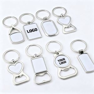 Llavero Abridor de Botellas de Metal Grabado con Láser Personalizado JW898, Impresión a Doble Cara, LOGO en Blanco, Llavero para Sublimación por Transferencia de Calor - Product Image 1