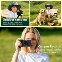 Sensor CMOS 64MP yang Dapat Disesuaikan, Layar Lipat 2,4 Inci, Pengambilan Gambar Senyum, Selfie HD, Zoom Digital 16X, Kamera Digital 4K Vlog Face