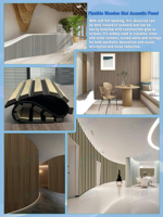 Panneau mural acoustique flexible en bois courbé, en placage de bois MDF polyester, forme incurvée, décoratif, flexible, de la marque OUYUAN Tech