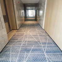 Moquette Axminster sur mesure, fabriquée à la machine, antidérapante, en rouleau, pour couloir d'hôtel 5 étoiles, casino, résistante au feu, de mur à mur