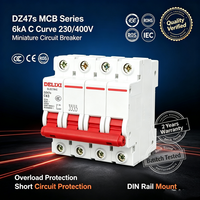 DELIXI Photovoltaik-Leitungsschutzschalter MCB 6kA C-Kurve DIN-Schiene für Solar-Verteilerkasten Wechselrichter AC-Seite CE CCC