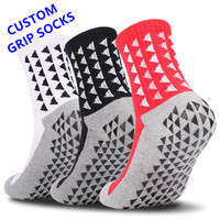 Vente en gros OEM personnalisé de haute qualité Jacquard lettres respirant anti-dérapant coton Fitness Pilates Crew Yoga chaussettes