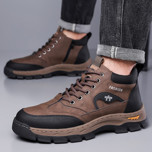 Botas de Senderismo para Hombre, Otoño Invierno, Suela Gruesa, Forro Polar, Antideslizantes, Deportivas, Casuales para Exteriores - Product Image 4