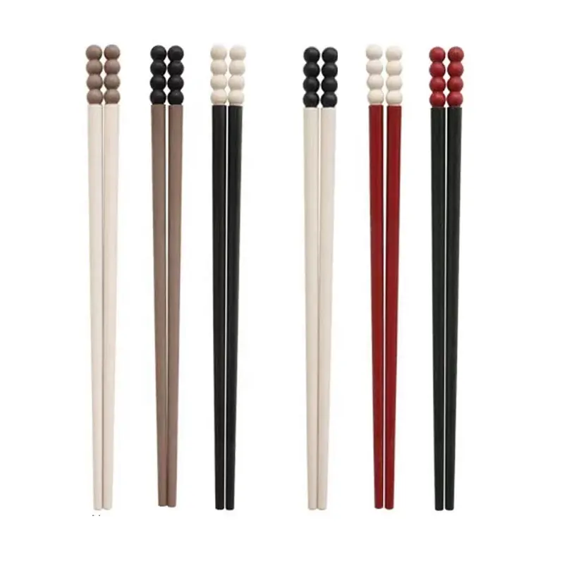 Personalized Japanese Assorted black Colors Adults Family Alloy Plastic Fiberglass Sets Chinese Reusable Chopsticks Gift