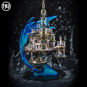 Rompecabezas Metálico 3D <span class=keywords><strong>MU</strong></span>, Mejor Precio, Kits de Modelo de Atlántida, Arquitectura de Construcción Personalizada, Mundo Perdido, Rompecabezas, Decoración del Hogar - Product Image 6