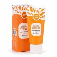 Gel Nettoyant Visage Exfoliant Éclaircissant Végétalien Personnalisable aux Agrumes, Nettoyage Profond à la Vitamine C pour une Peau Lisse, Marque Privée