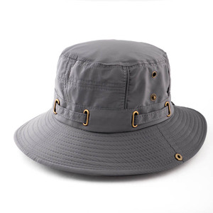 Sombrero lavado de pescador cubo bordado personalizado gorra de ocio sombrero de pesca de Sol Rojo protección UV hombres sombreros de cubo Unisex - Product Image 5