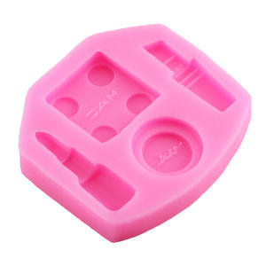 غير النظامية مخطط 3D لطيفة وهمية مستحضرات التجميل أحمر الشفاه نفخة الأساس زجاجة عطر زجاجة الرسم ديي سيليكون كعكة قالب فندان - Product Image 3