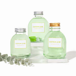 <span class=keywords><strong>Bouteille</strong></span> en verre vide pour eau, lait, jus, boissons, avec bouchon à vis, logo personnalisé du fabricant, transparente, 250 ml, 350 ml, 500 ml - Product Image 6