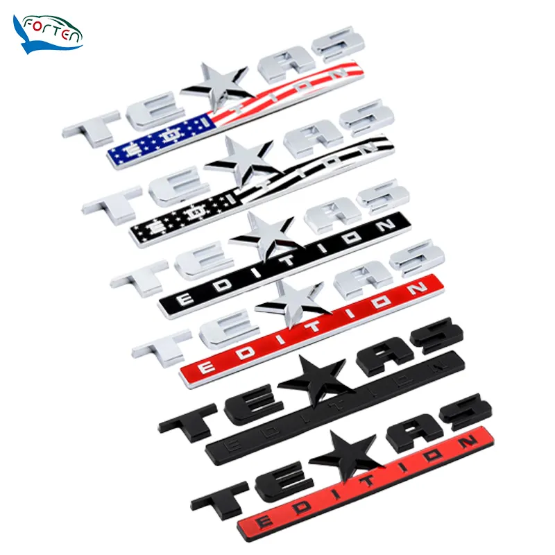 Edisi texas plastik semua hitam lencana Emblem mobil stiker Decal Logo stiker papan nama mobil untuk stiker mobil Sierra