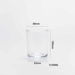 Hot Sale 10oz Clear <strong>Glass</strong> Candle <strong>Jar</strong> Vessel with Rose Gold Metal <strong>Lid</strong> for Candle Making - Product Image 3