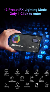 Lumière de remplissage pour caméra Rgb en aluminium 10w Puissance 2700-6500k Mode Hsl Rgb Batterie intégrée 4000mah Lumière pour selfie - Product Image 3