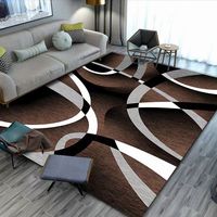 Tapis de Sol Rectangulaire Luxueux Géométrie Nordique Personnalisé pour Salon, Chambre à Coucher, et Chevet