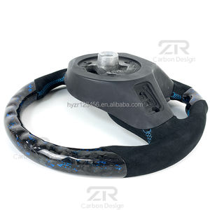 Volant en suède et fibre de carbone forgée personnalisé pour Toyota 29 <span class=keywords><strong>Db</strong></span> A90 Gr Supra avec affichage LED et palettes de changement de vitesse - Product Image 6