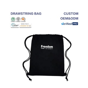 Huahao Recycled Eco-friendly Custom Logo Recyclable Reusable Fitness Gym Natural Cotton <strong>Canvas</strong> Drawstring <strong>Backpack</strong> Bag - Product Image 1