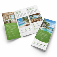 Service d'impression de brochures pliées en trois, dépliants et prospectus professionnels personnalisés A4, A5, A6