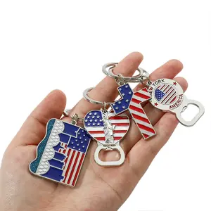 Independence Day Of The United States Keyring USA Country Flag Souvenir Keychain