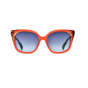 Lunettes de soleil œil de chat, monture rouge, verres dégradés, protection UV 100%, pour femmes adultes - Product Image 3