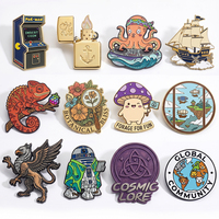 Badges magnétiques commerciaux personnalisés 3D ronds pour revers, avec logo rigide, style antique et moderne