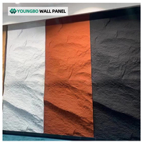 Panneau mural en pierre de PU Carreaux de décoration murale extérieure Simulation artificielle de pierre Panneau de pierre de montagne