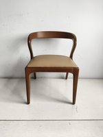 Chaises de salle à manger en bois et cuir robustes DISHI, chaise de salle à manger en bois massif et cuir