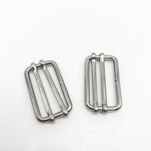 उच्च गुणवत्ता वाले स्टेनलेस स्टील 304 डबल ग्लाइड स्लाइडर बकसुआ धातु समायोजन अकवार सीट बेल्ट लगा लो बद्धी का समायोजन बकसुआ - Product Image 2