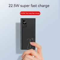Batería Externa de Último Modelo con Salida Tipo C de 22.5W, Carga Súper Rápida, 20000mAh, Pantalla Digital, Capacidad Real, PD20W